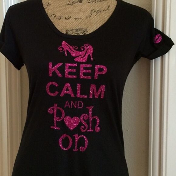 POSH Top Keep Calm & Posh On Size fits sml-md sz - Picture 2 of 5